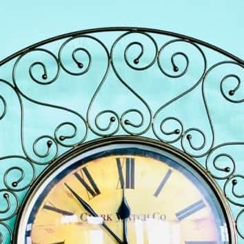 Brass Analog Wall Clock - top_view