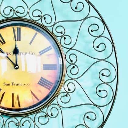 Brass Analog Wall Clock - right_view