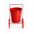 Home Decor 'Plant On Wheels' Table and Floor Decorative Metal Flower Planter Pot 1 Planter, 1 Stand (Glossy Red, 7.3 * 5.0 * 7.1Inch) - rear_view