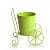 Home Decor 'Plant On Wheels' Table and Floor Decorative Metal Flower Planter Pot - front_view