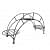 Home Decor Metal 3 Pot Holder Planter Stand, Black, L- 66 cm, Width- 24 cm , Height- 36 cm - rear_view