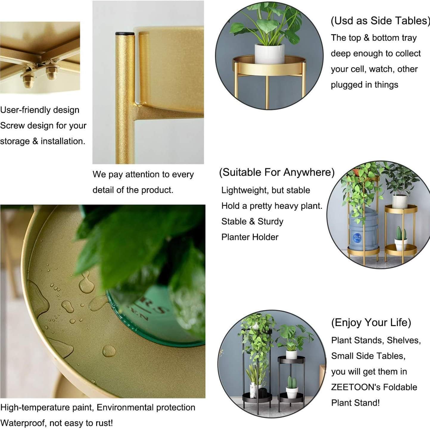 Danzig Metal Plant Display Rack (2 Piece) - front_view