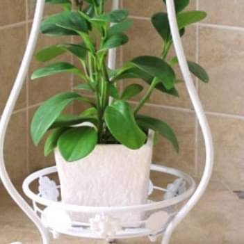 Home Decor Metal Tall Plant Stand, White, 11.4 x 9.6 x 24.4 inches, 1 Piece