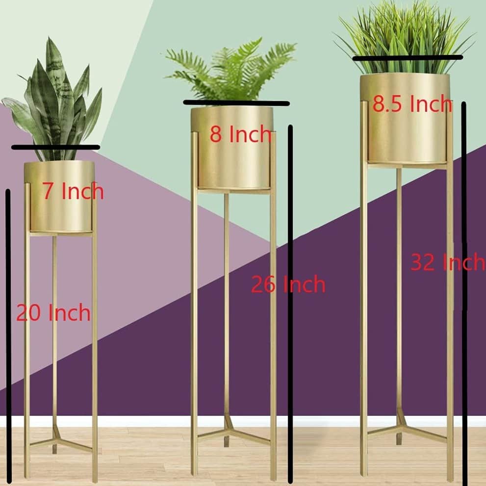 Yonkers Plant Stand with Planter (Set of 3) - front_view