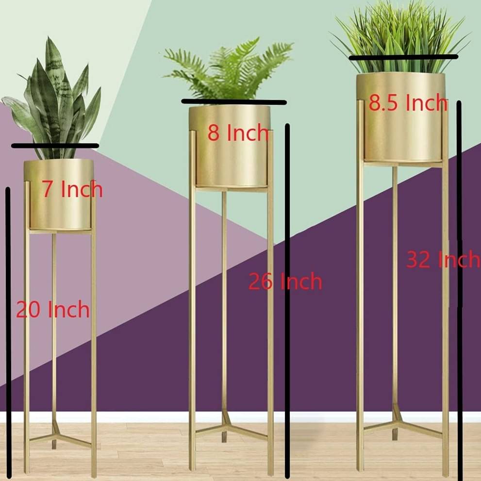 Yonkers Plant Stand with Planter (Set of 3)