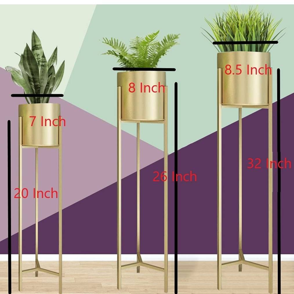 Yonkers Plant Stand with Planter (Set of 3)