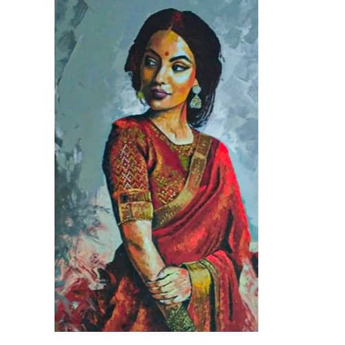 Lady wall painting