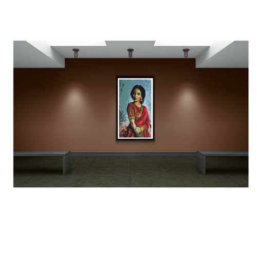 Lady wall painting