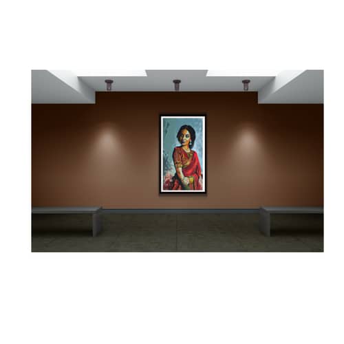 Lady wall painting