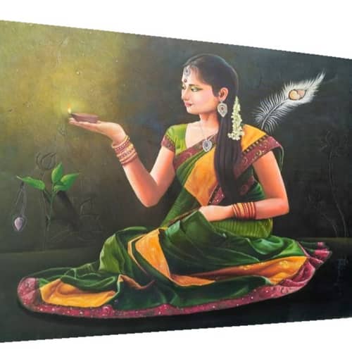 Eternal love of a Lady in a painting