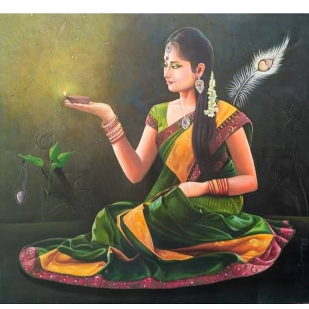 Eternal love of a Lady in a painting