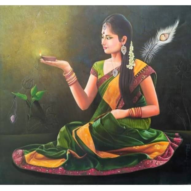 Eternal love of a Lady in a painting