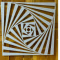 Metal wall Art squre hozo - photo