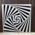 Metal wall Art squre hozo - top_view