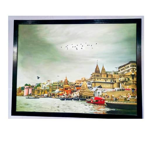 Real Banaras Ghat Handmade Painting