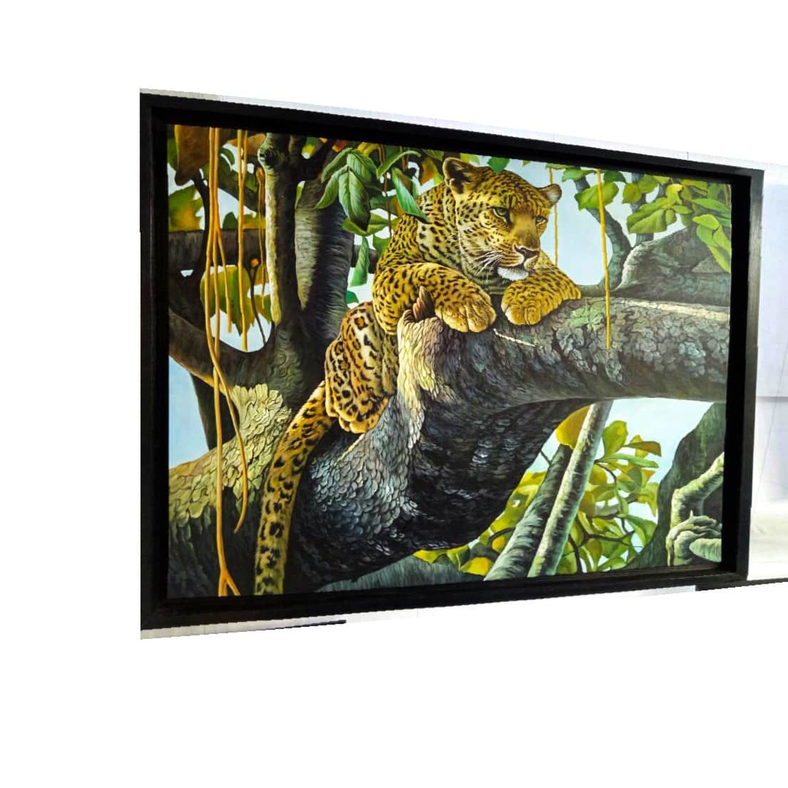 The Royal LEOPARD Sitting in a Tree painting - left_view