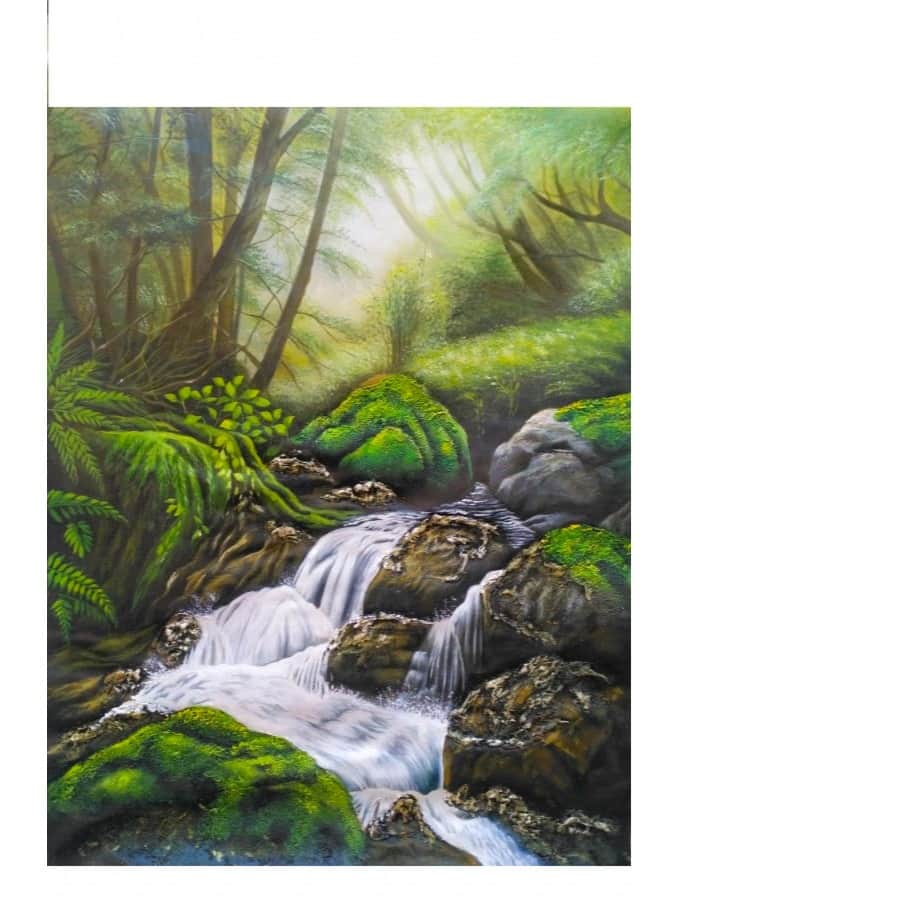 Beauty Of Nature painting - rear_view