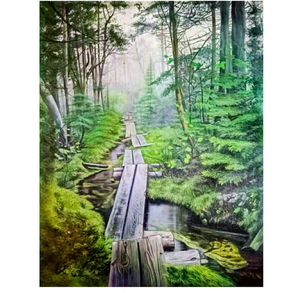 Beautiful nature painting - photo