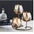 Tuxédo 3pc Gold Glass Candle Holders - 3- Candlesticks Holders Gold Glass Candle for Home Decoration Dinning Table Decoration Candle Wedding Holiday Décor - rear_view
