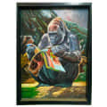 Monkey painting - photo