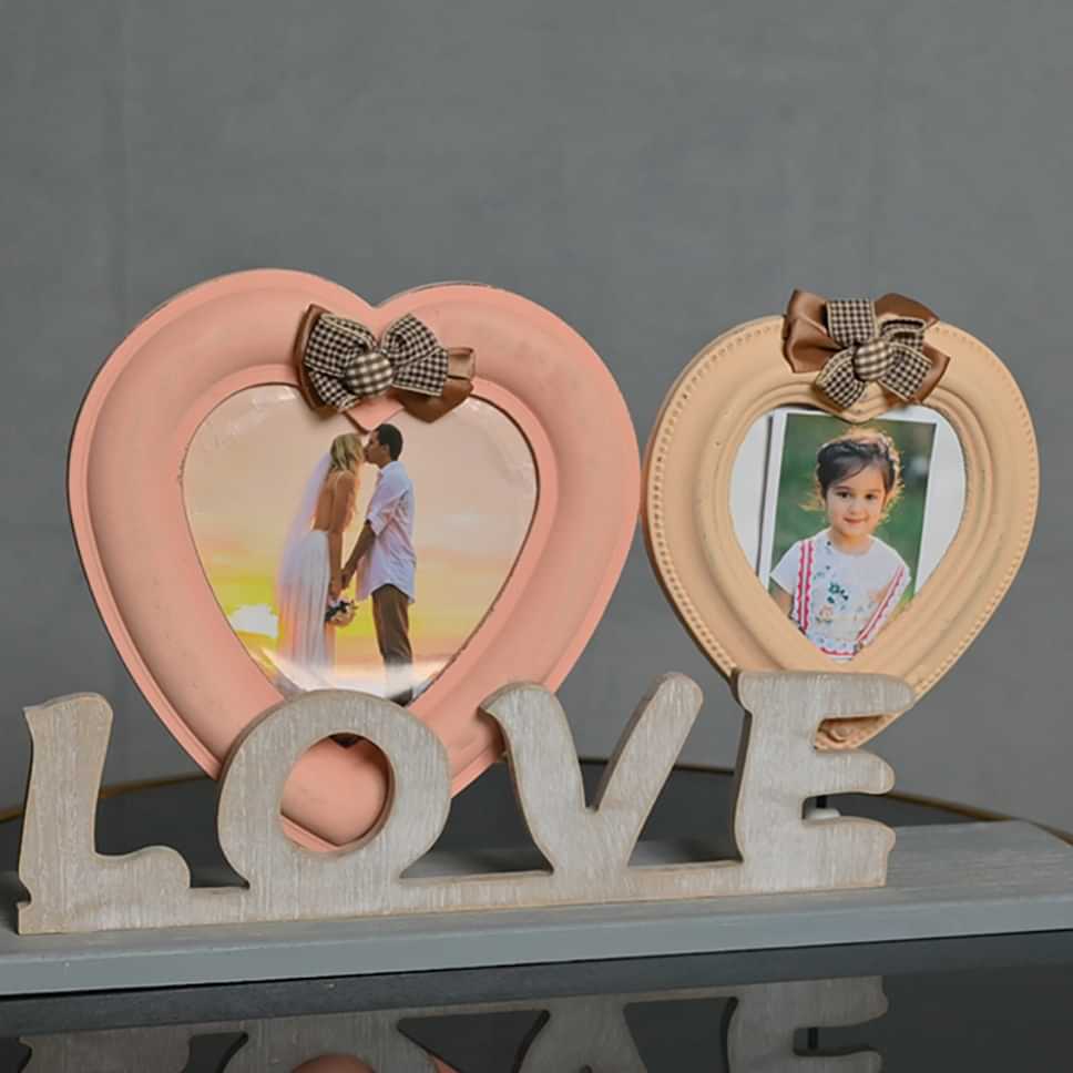 Love Photo Gift in Family Wedding & Couple Photo Cut Out Frame - photo