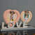 Love Photo Gift in Family Wedding & Couple Photo Cut Out Frame - rear_view