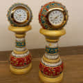 Marble Meenakari Handicraft Pillar Watch (Pack of 1) - photo