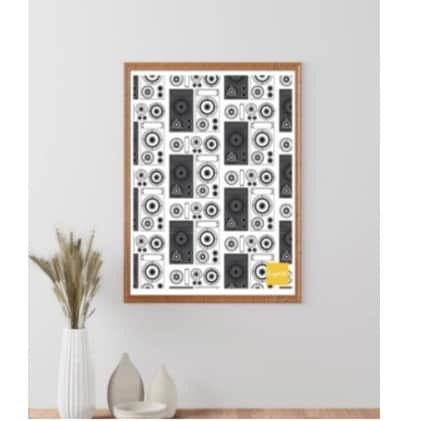 Boombox wall art decor - top_view
