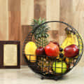 Tuxédo Half Moon Fruit Basket, Fruit Storage Basket, Countertop for Kitchen, Bread Vegetable Fruit Basket Bowl Metal Wire Basket, Black Medium - front_view