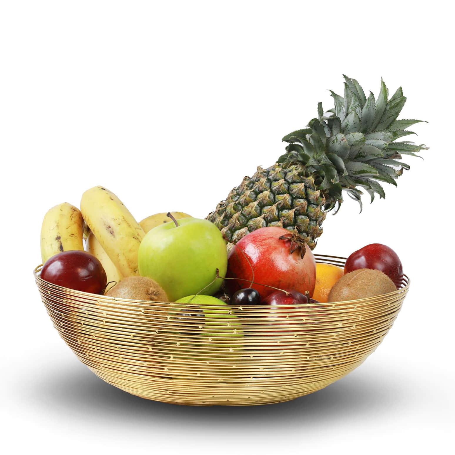 Tuxédo Decorative Gold Basket - front_view
