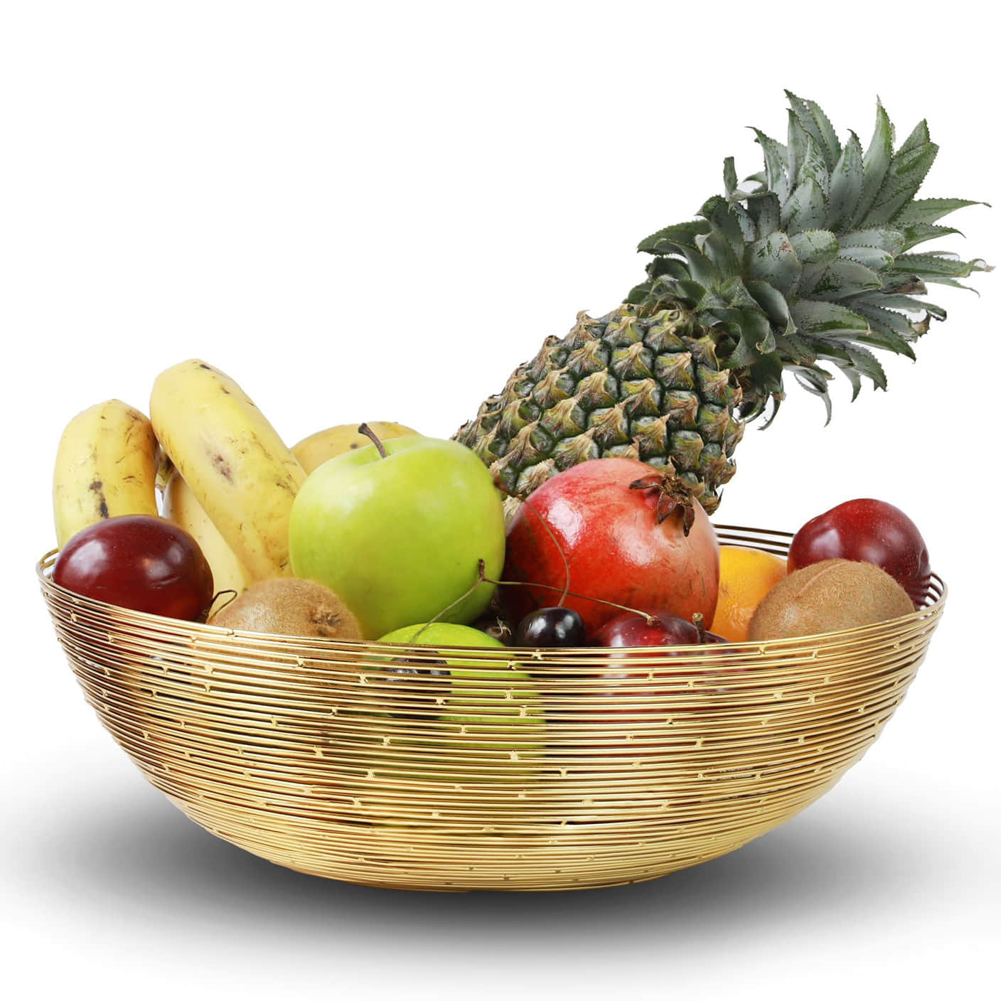 Tuxédo Decorative Gold Basket - left_view