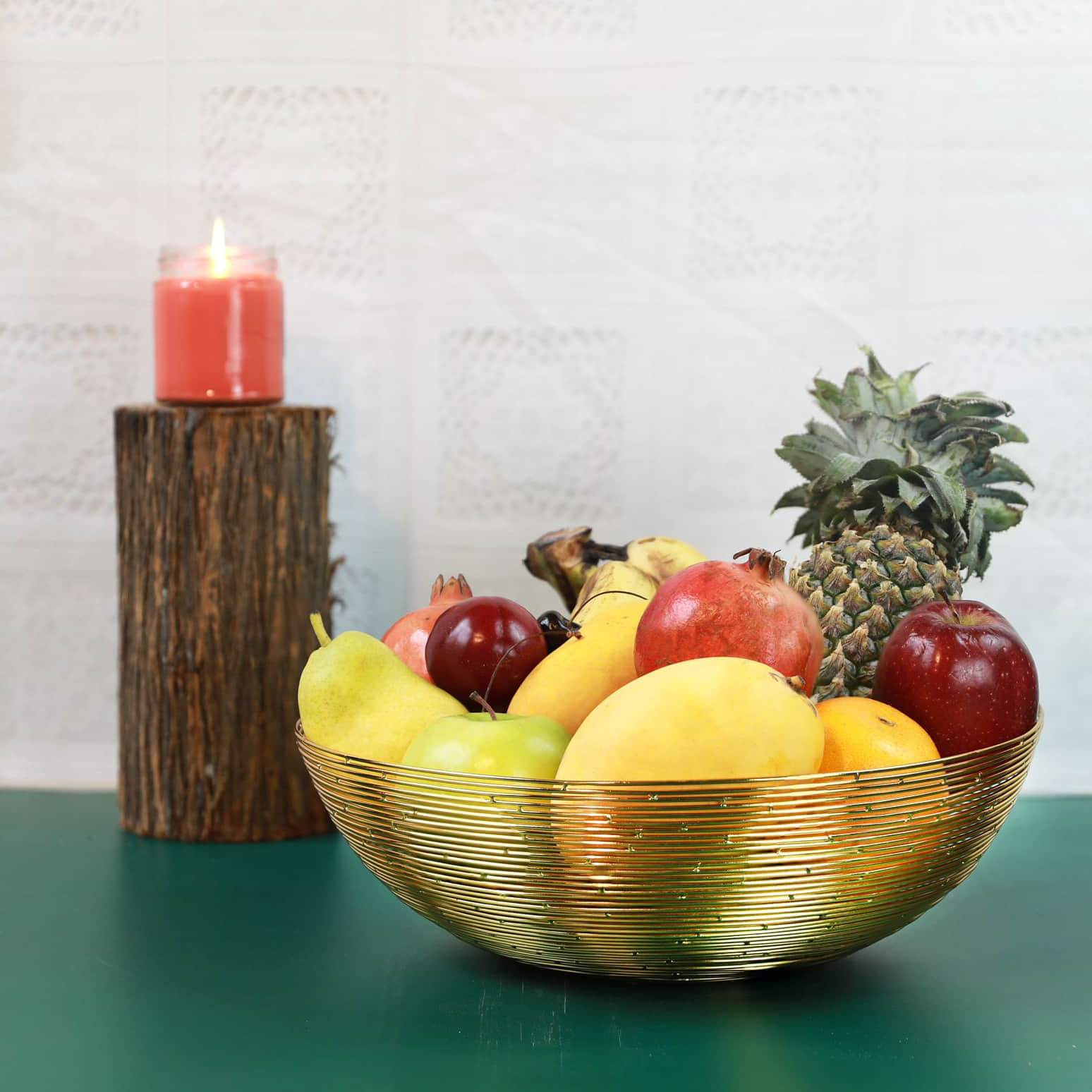 Tuxédo Decorative Gold Basket - right_view