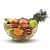 Tuxédo Twisted Fruit Basket Gold, Fruit Storage Basket, Countertop for Kitchen, Bread Vegetable Fruit Basket Bowl Metal Wire Basket, Gold Medium - front_view