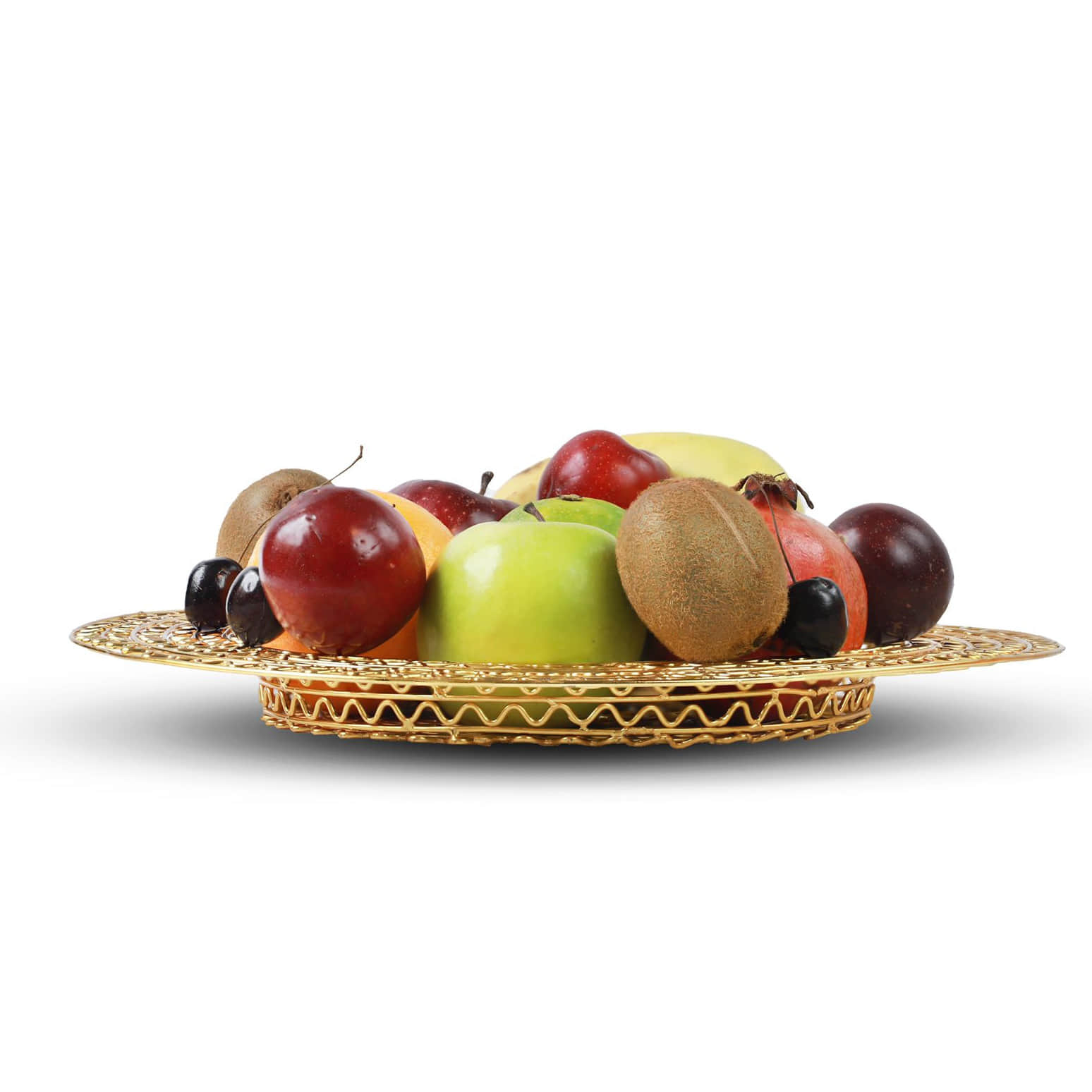 Tuxédo Flat Fruit Steel Basket - front_view