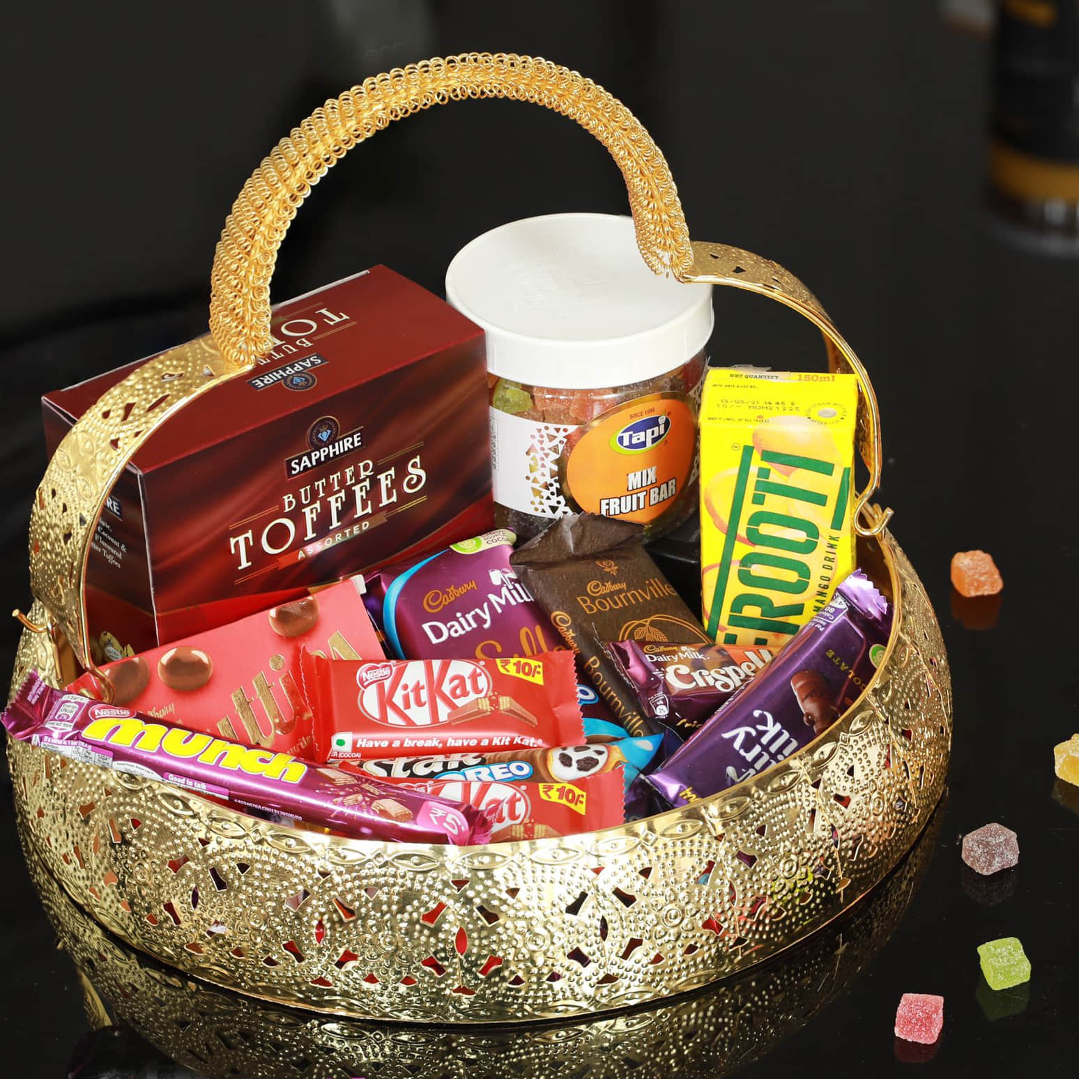 Tuxédo Surahi Basket Decorative - front_view
