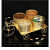 Tuxédo Rick Decorative Steel Decorative Platter (Gold) - front_view