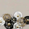 Abstract Round Plates Metal Wall Hanging Decor - top_view