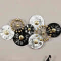 Abstract Round Plates Metal Wall Hanging Decor - rear_view