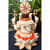 Lord Ganesha sitting on Lotus statue - rear_view