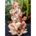 Lord Ganesha sitting on Lotus statue - left_view