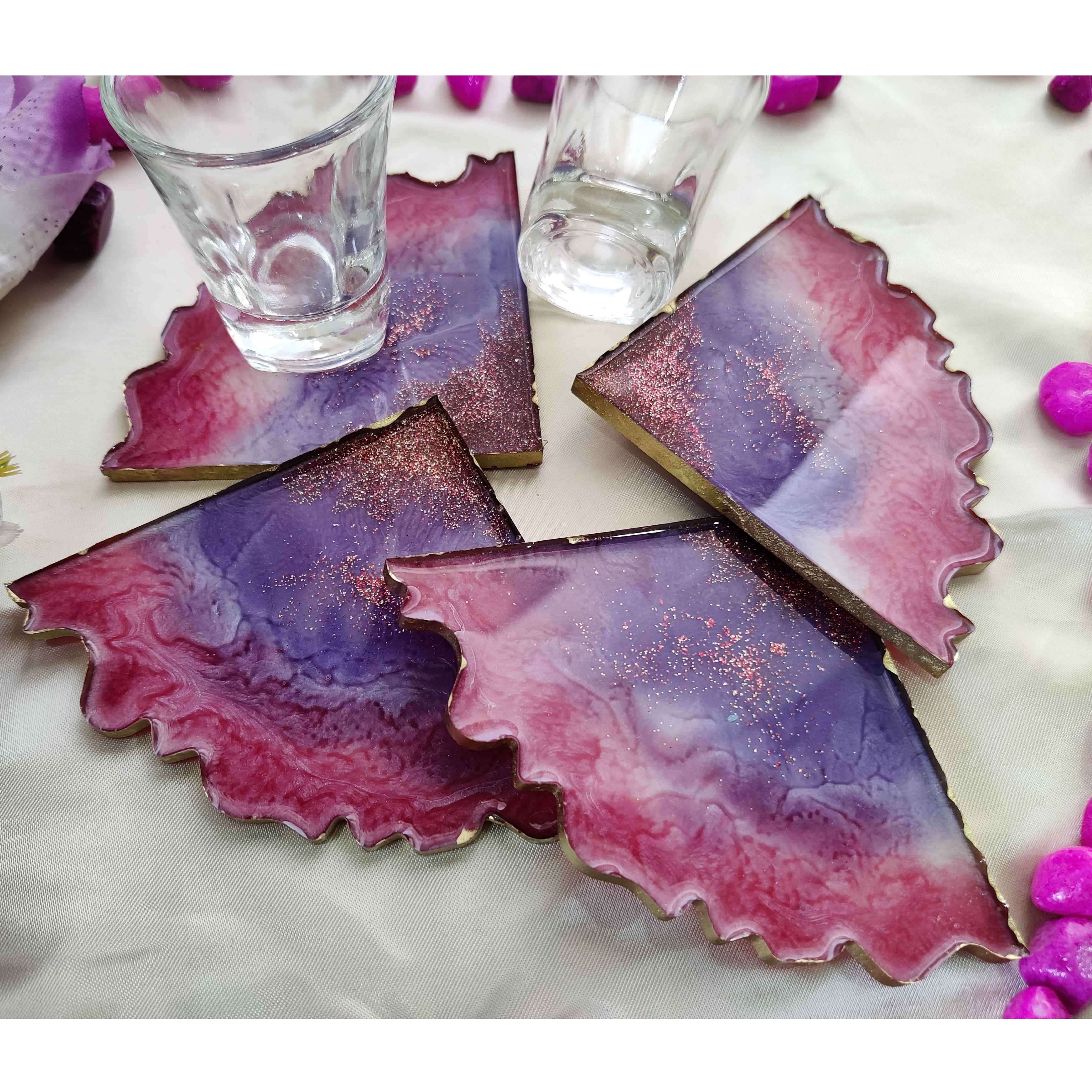 Resin TEA COASTERS - rear_view