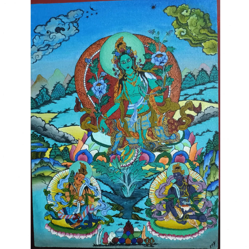 Green tara maa Painting - photo