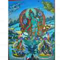 Green tara maa Painting - rear_view