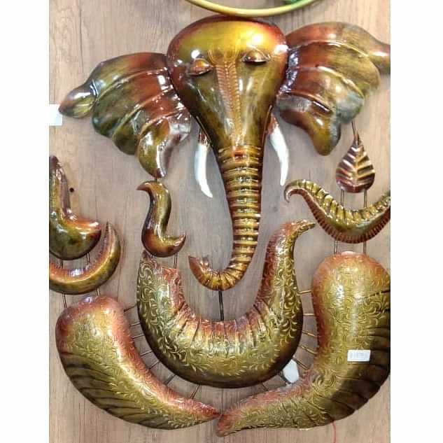 Lord Ganesha Metal Wall Art - photo