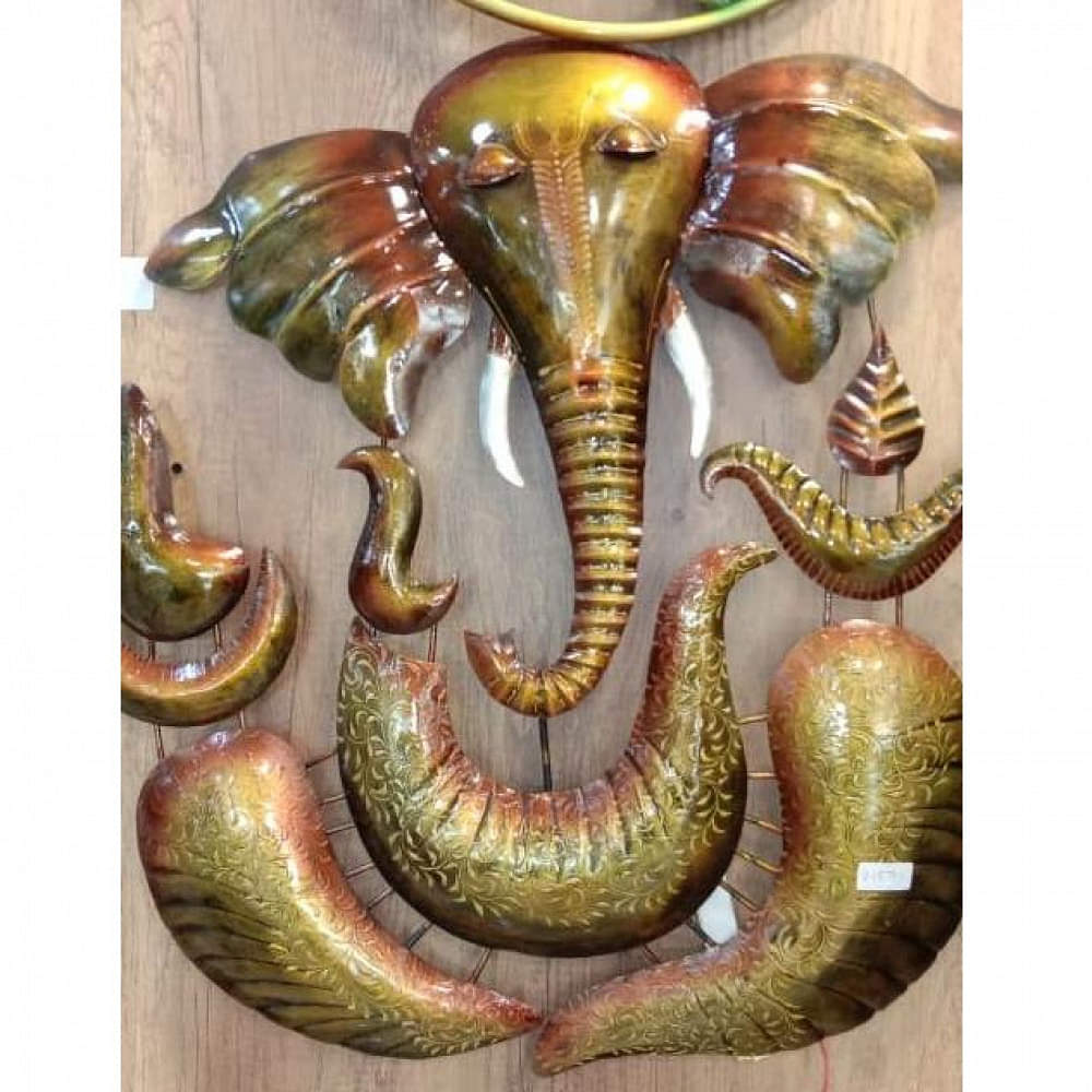 Lord Ganesha Metal Wall Art - photo