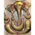 Lord Ganesha Metal Wall Art - rear_view