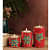Wooden Candle Holder Red Nepali Stone - photo