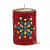 Wooden Candle Holder Red Nepali Stone - left_view