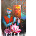 Radha Krishna Wall Art - top_view