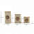 Wooden Candle Holder white cutting Stone Set of 3 Wood - top_view
